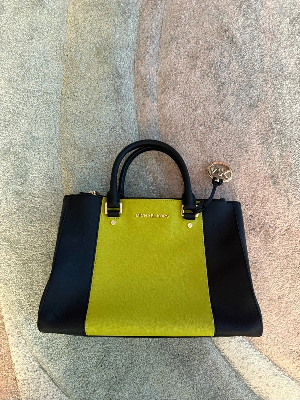 Michael Kors Selma medium color block satchel